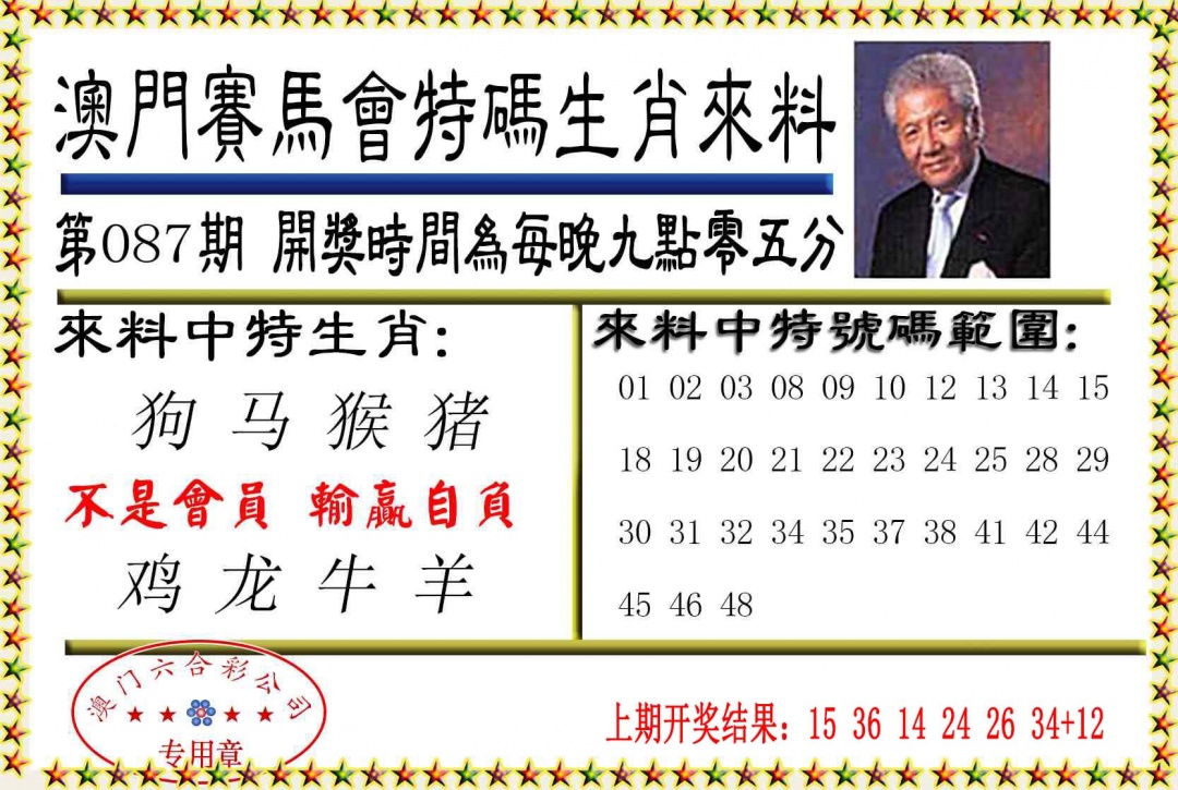 087期特码生肖来料[图]